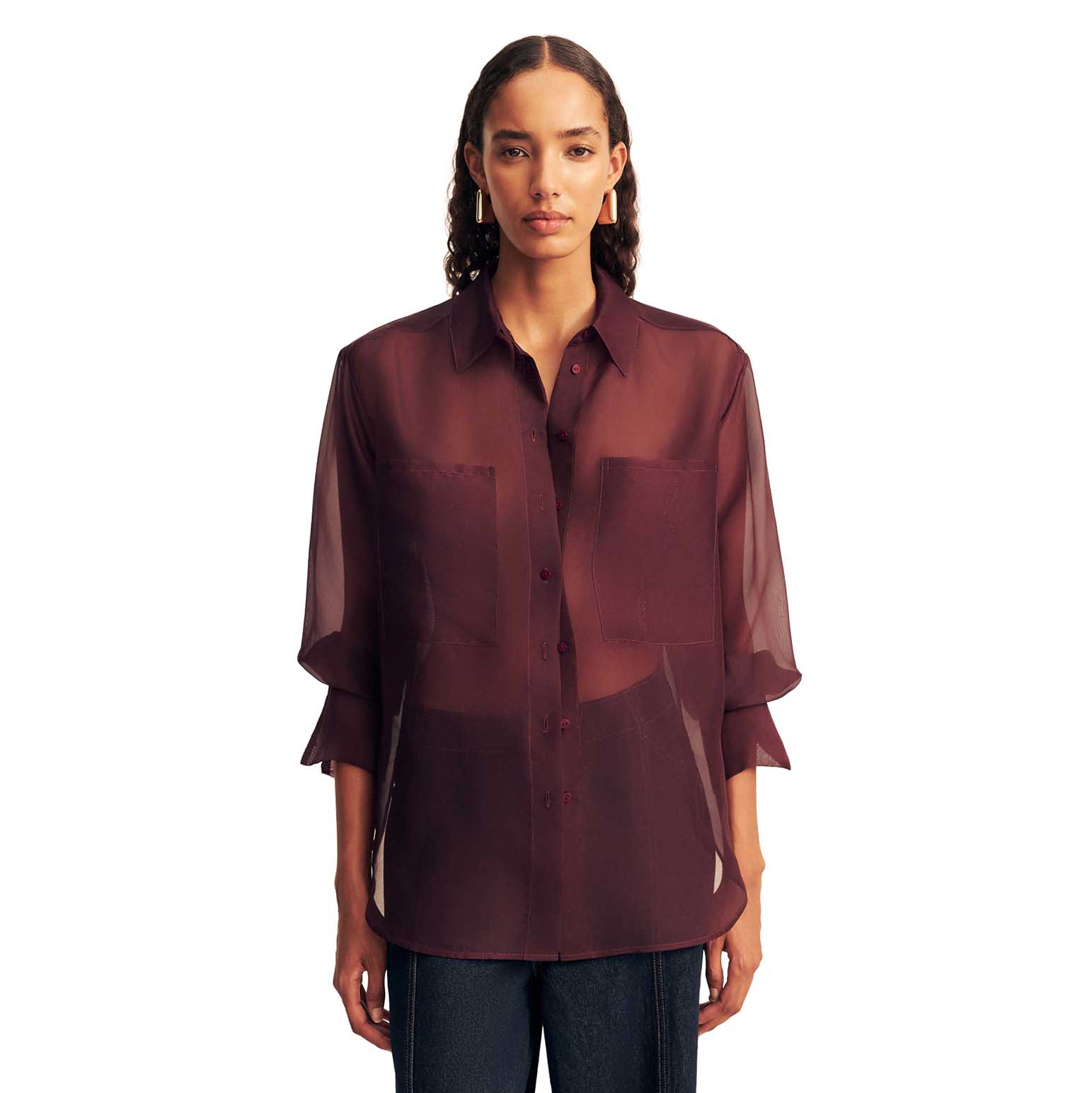 Shona Joy Tibby Silk Organza Shirt